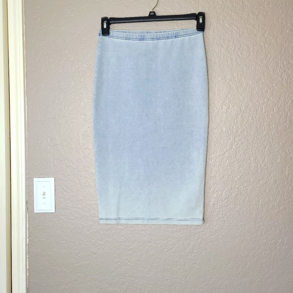 Topshop Acid wash Pencil Skirt